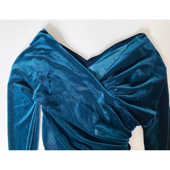 Alexandre Vauthier Velvet Mini Dress Emerald Green Size FR 40/ US 8 Holiday - Picture 4 of 7